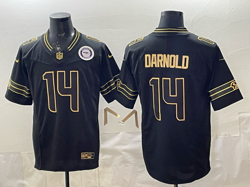 Men 2026 Seattle Seahawks #14 Darnold black Nike Limited NFL Jersey 001->seattle seahawks->NFL Jersey